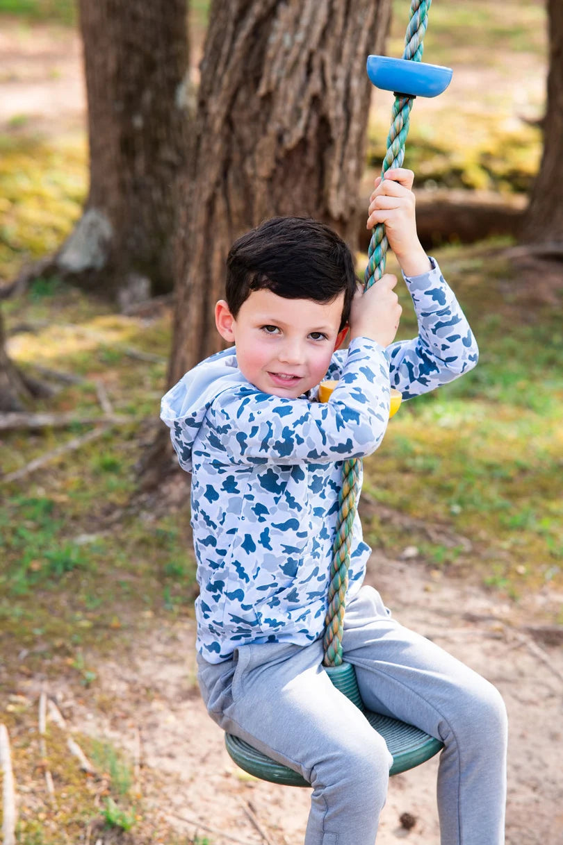 Spinnerbait Hooded Sweatshirt // Coastal Blues Camo