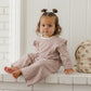 Ruffle Cozy Set // Mulberry Stripe