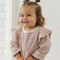 Ruffle Cozy Set // Mulberry Stripe