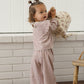 Ruffle Cozy Set // Mulberry Stripe