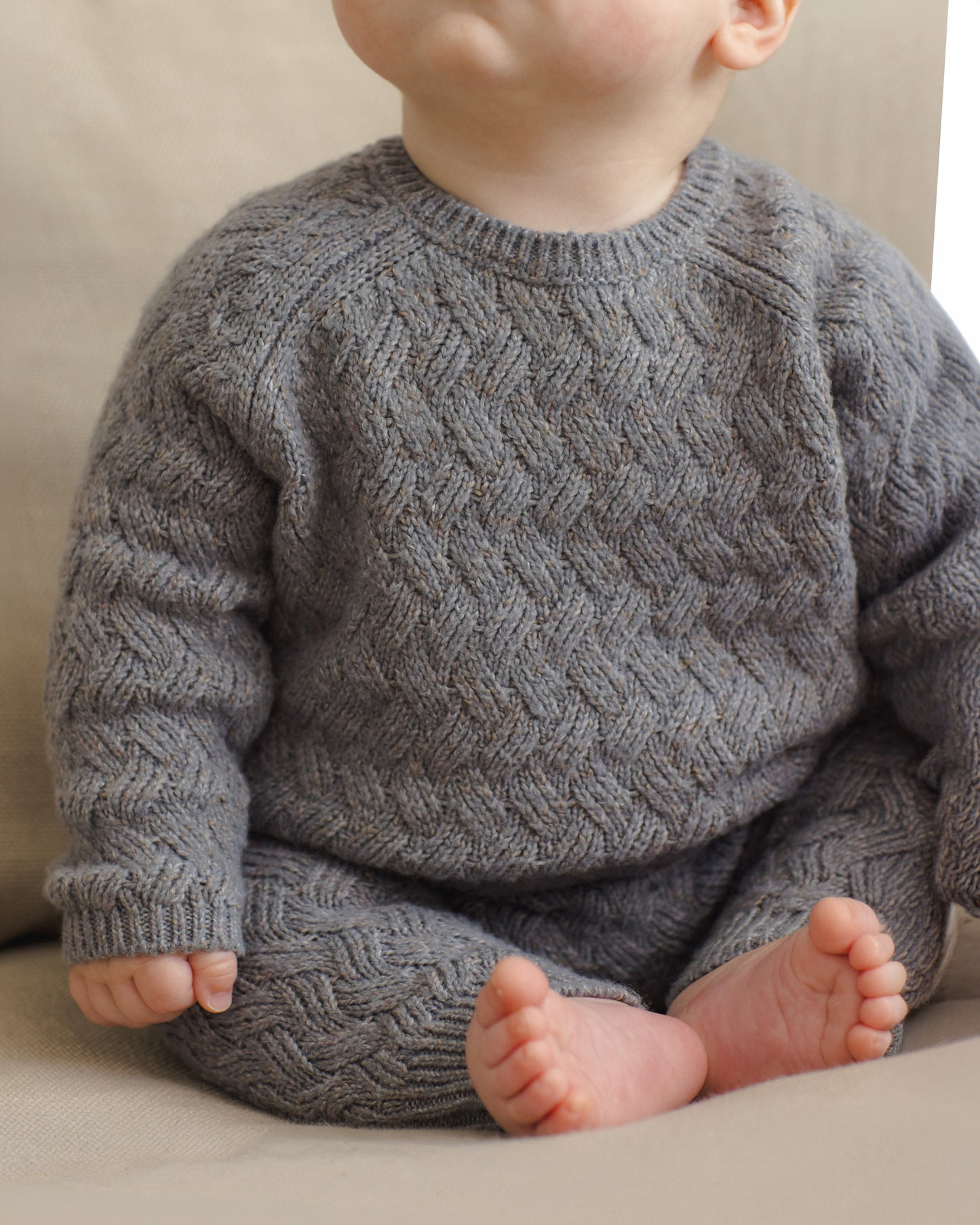 Cozy Heather Knit Jumpsuit // Heathered Slate