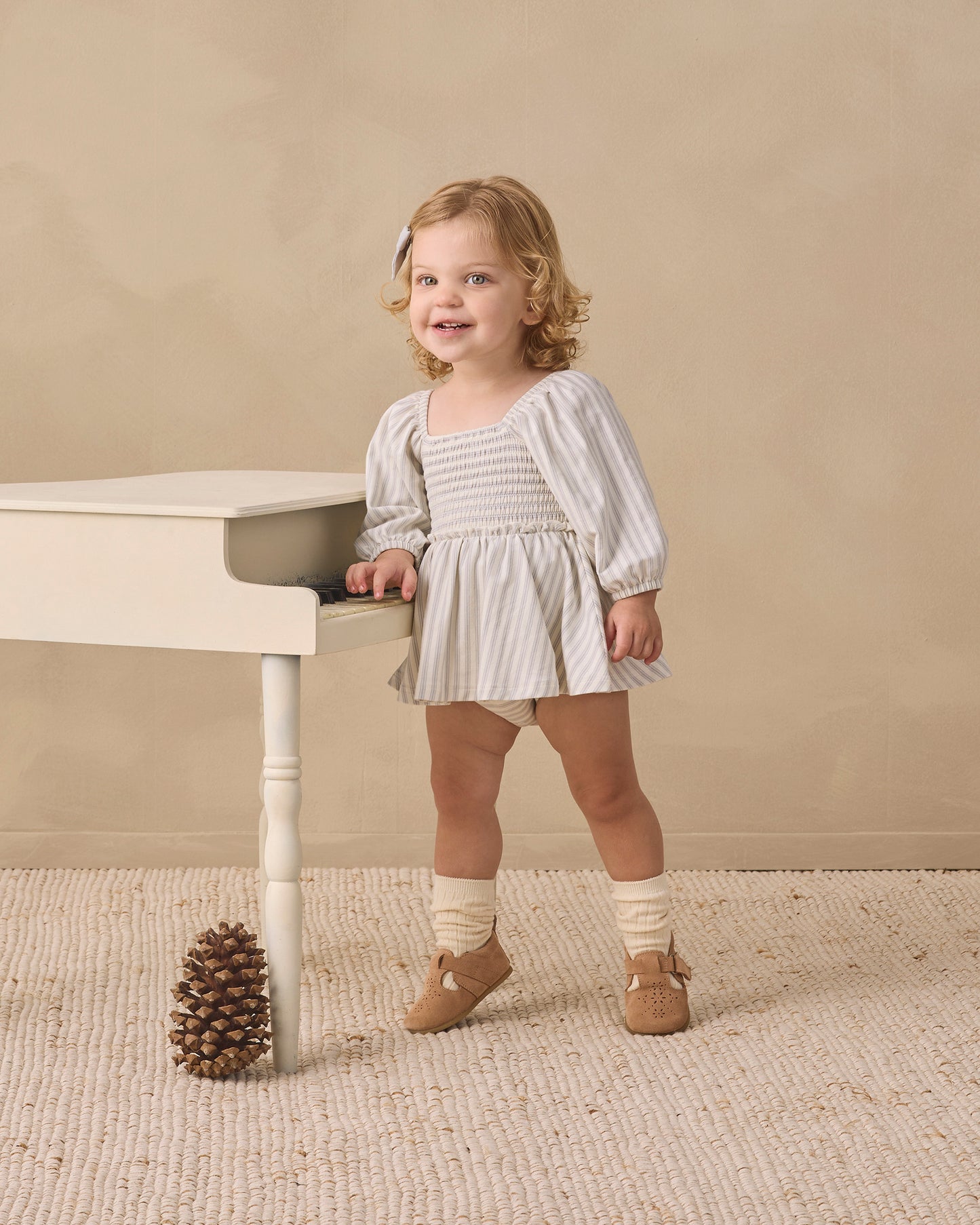 Lainey Romper // Cloud Stripe