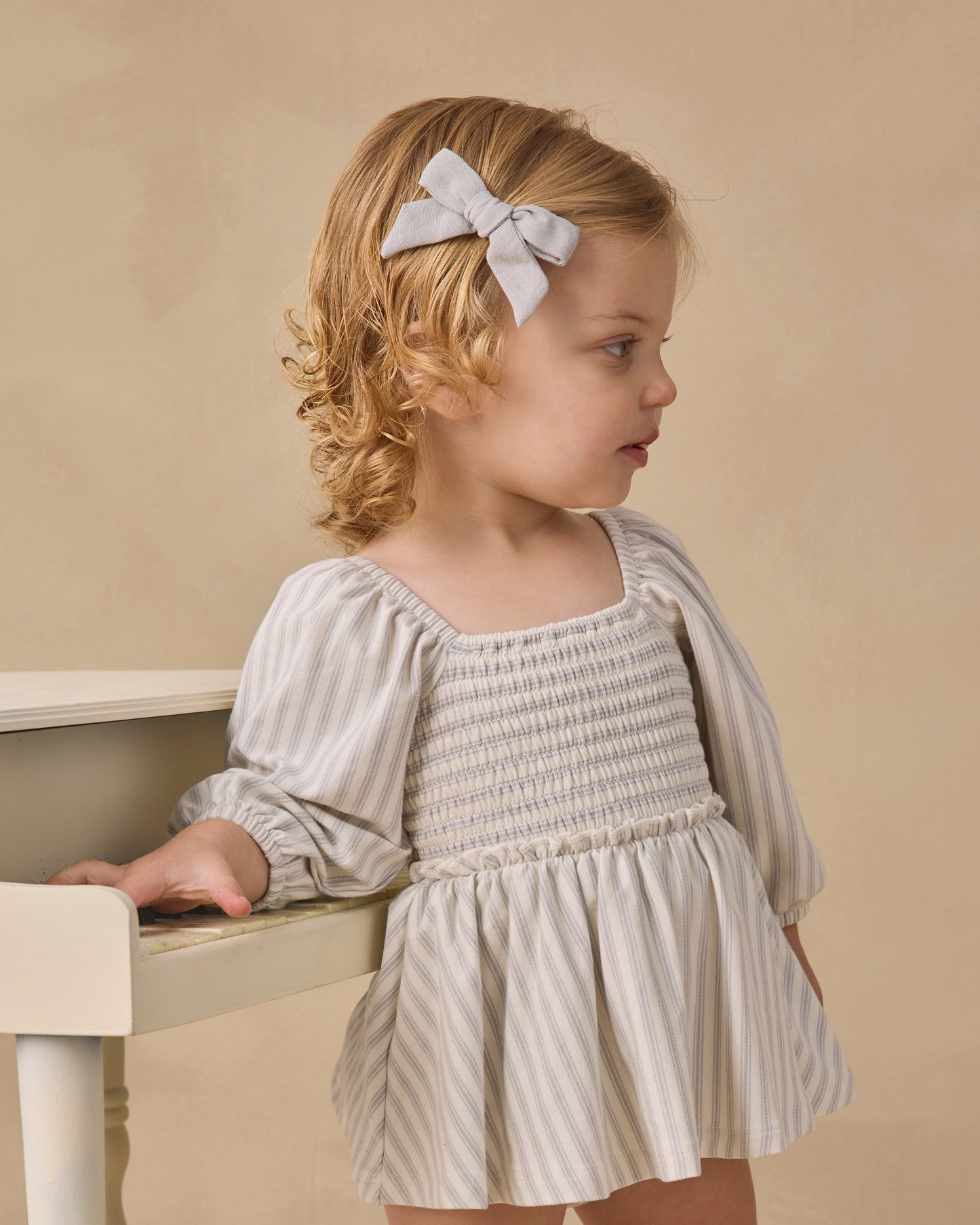 Lainey Romper // Cloud Stripe
