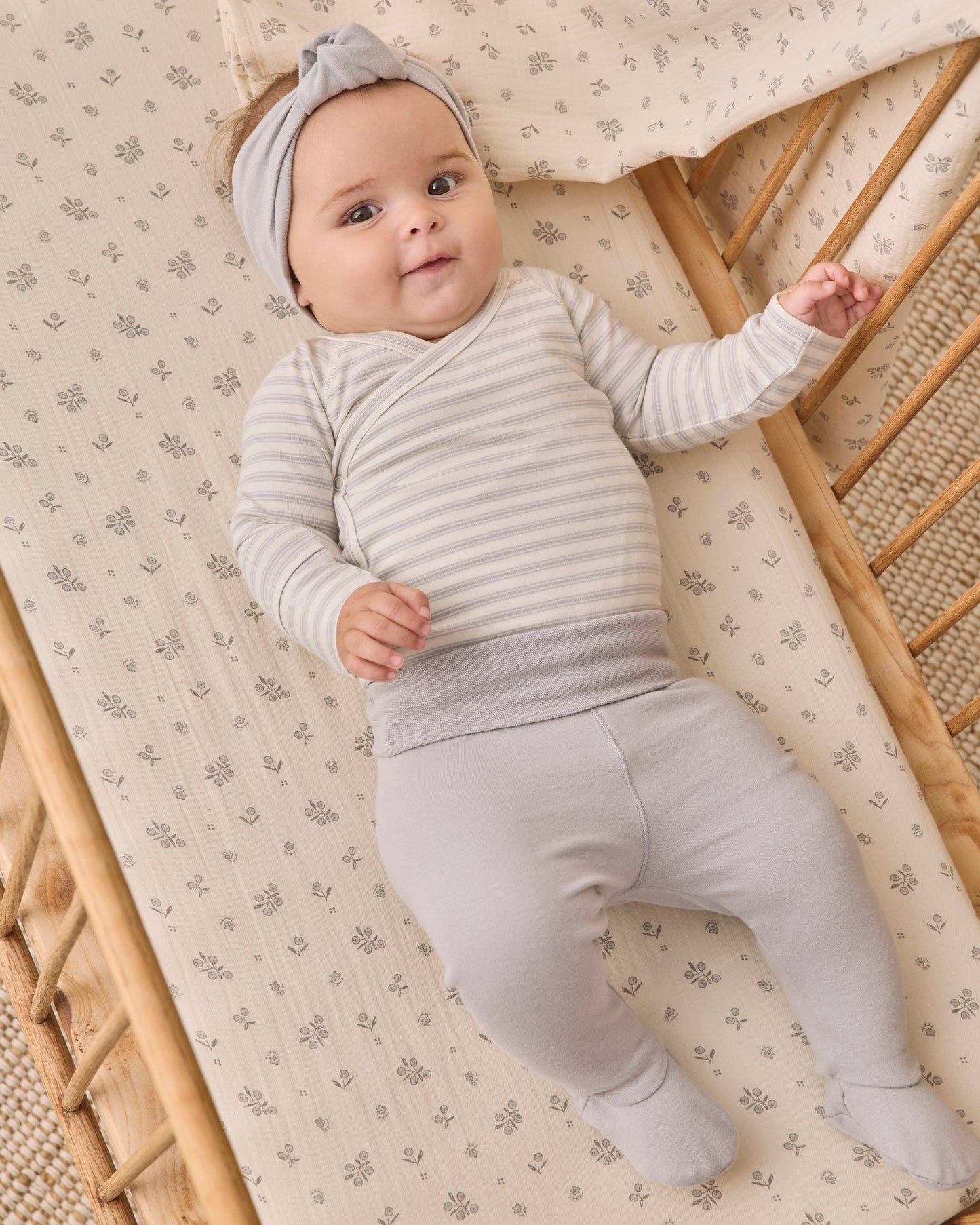 Side Snap Bodysuit + Pant Set // Cloud Stripe