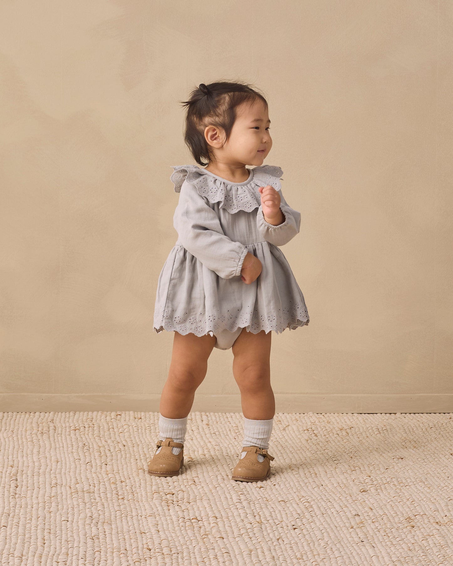 Thalia Dress Romper // Cloud