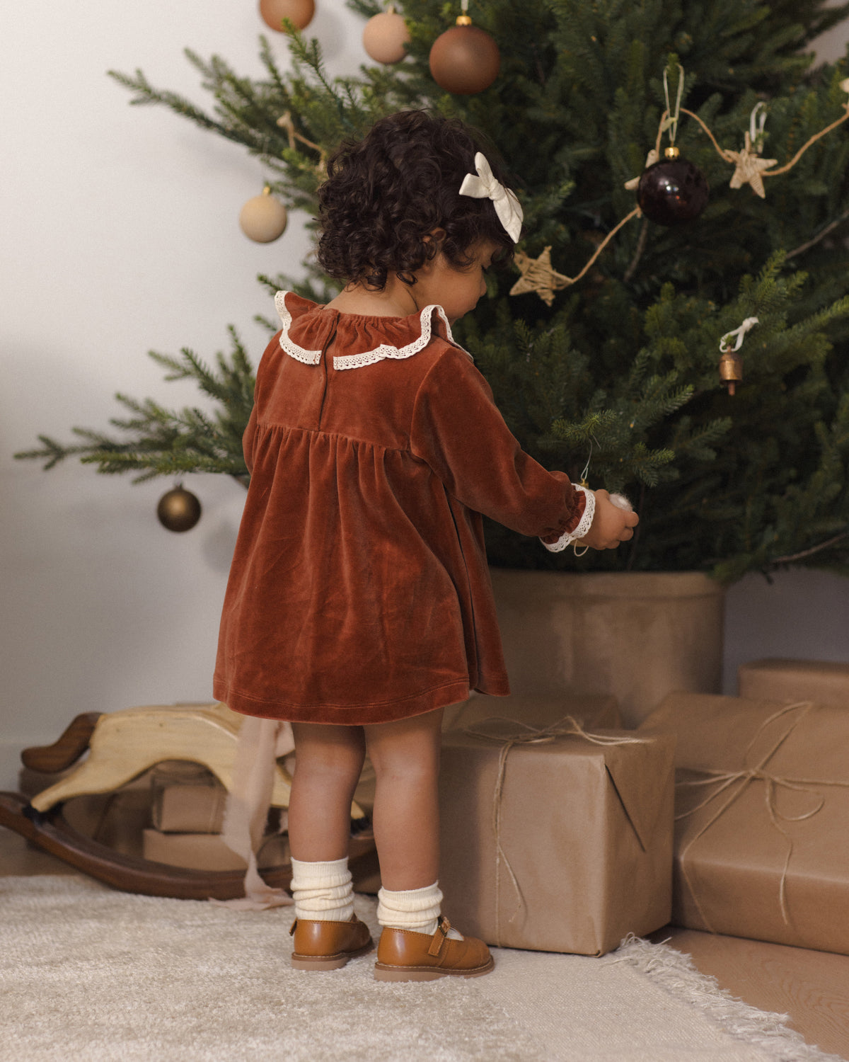 Velour Baby Dress // Redwood