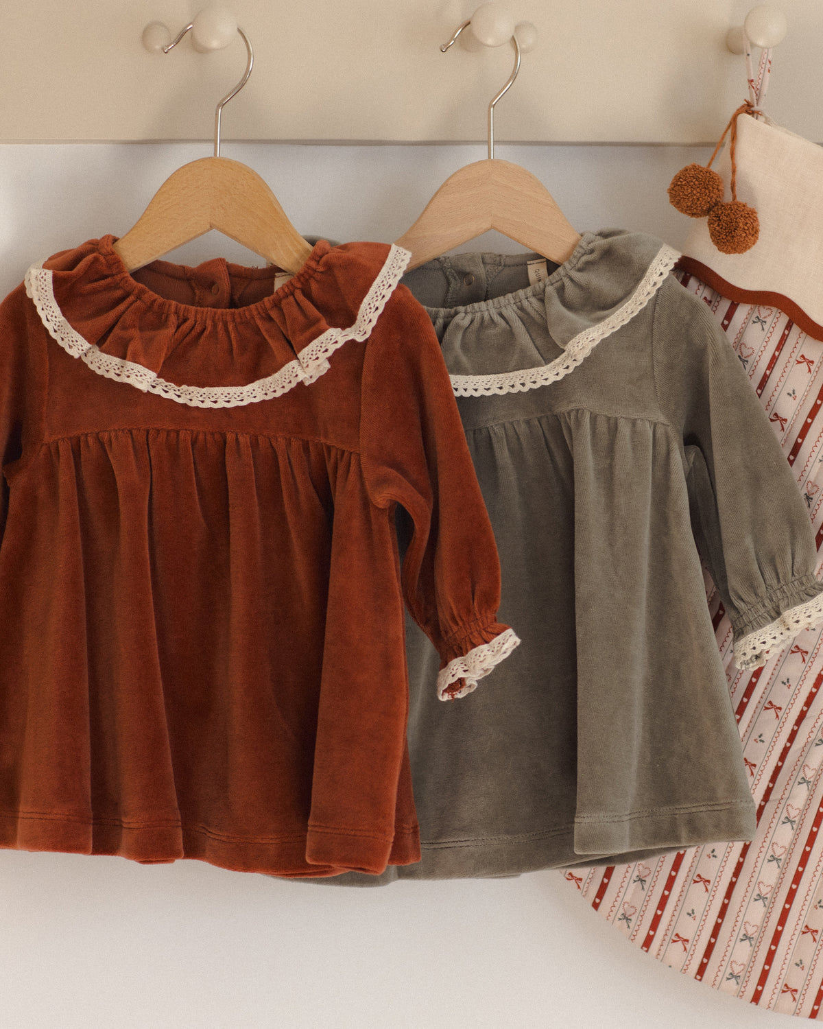 Velour Baby Dress // Redwood