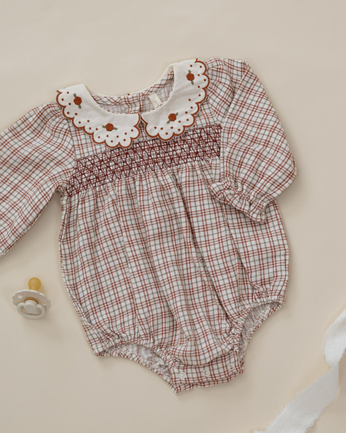 Callie Bubble Romper // Christmas Plaid
