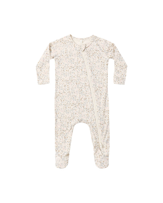 Bamboo Zip Footie // Bloom