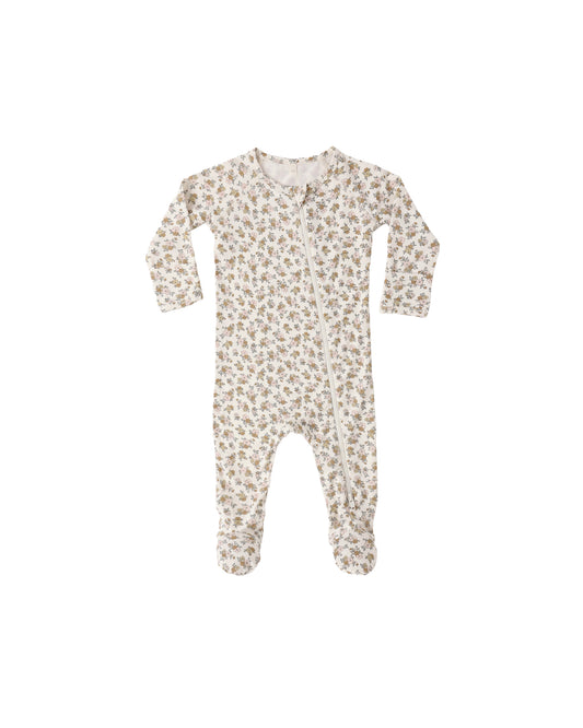 Floral patterned baby onesie 
