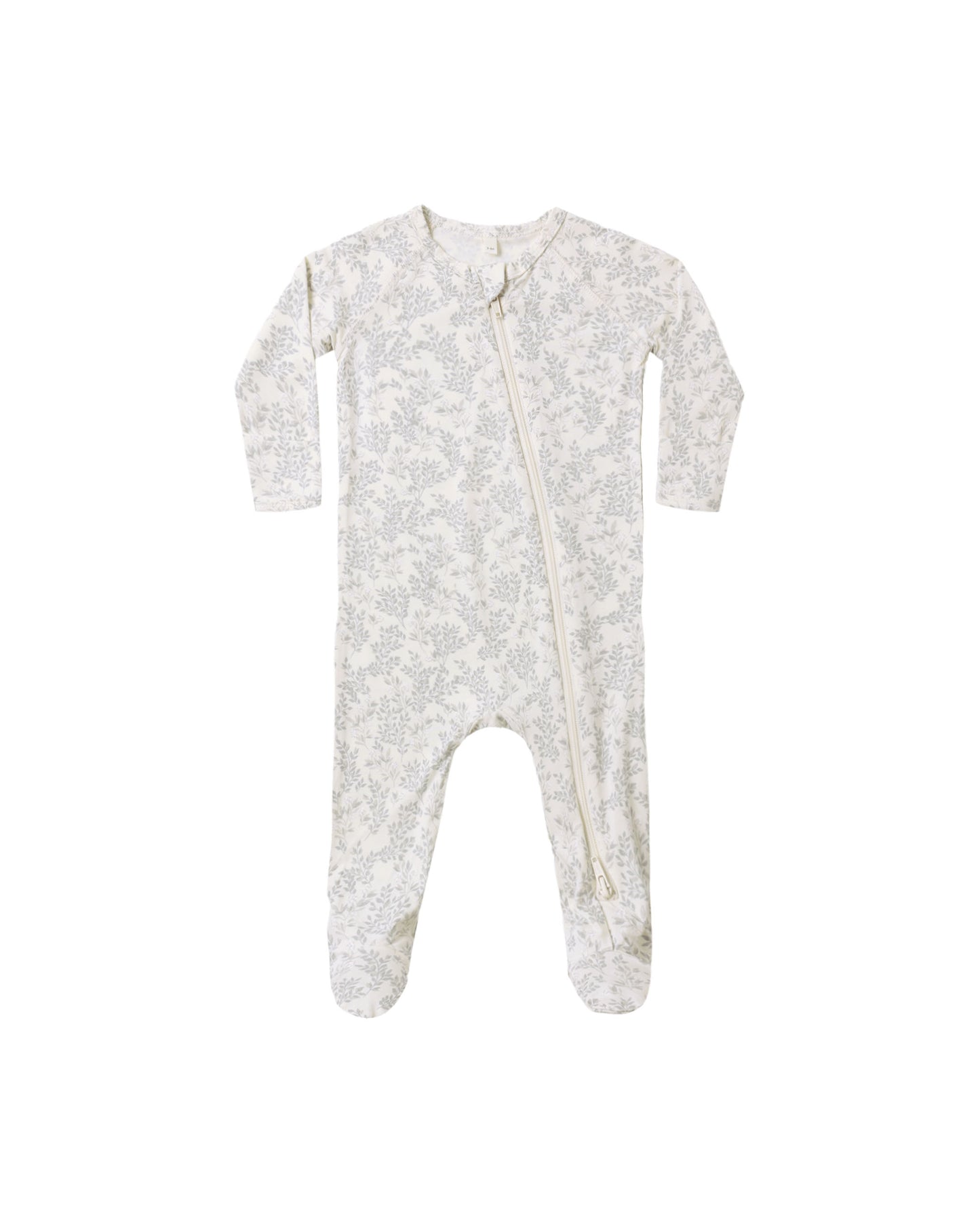Bamboo Zip Footie // Cloud Floral