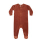 Velour Footie // Redwood