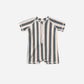 Navy Striped baby romper swimsuit