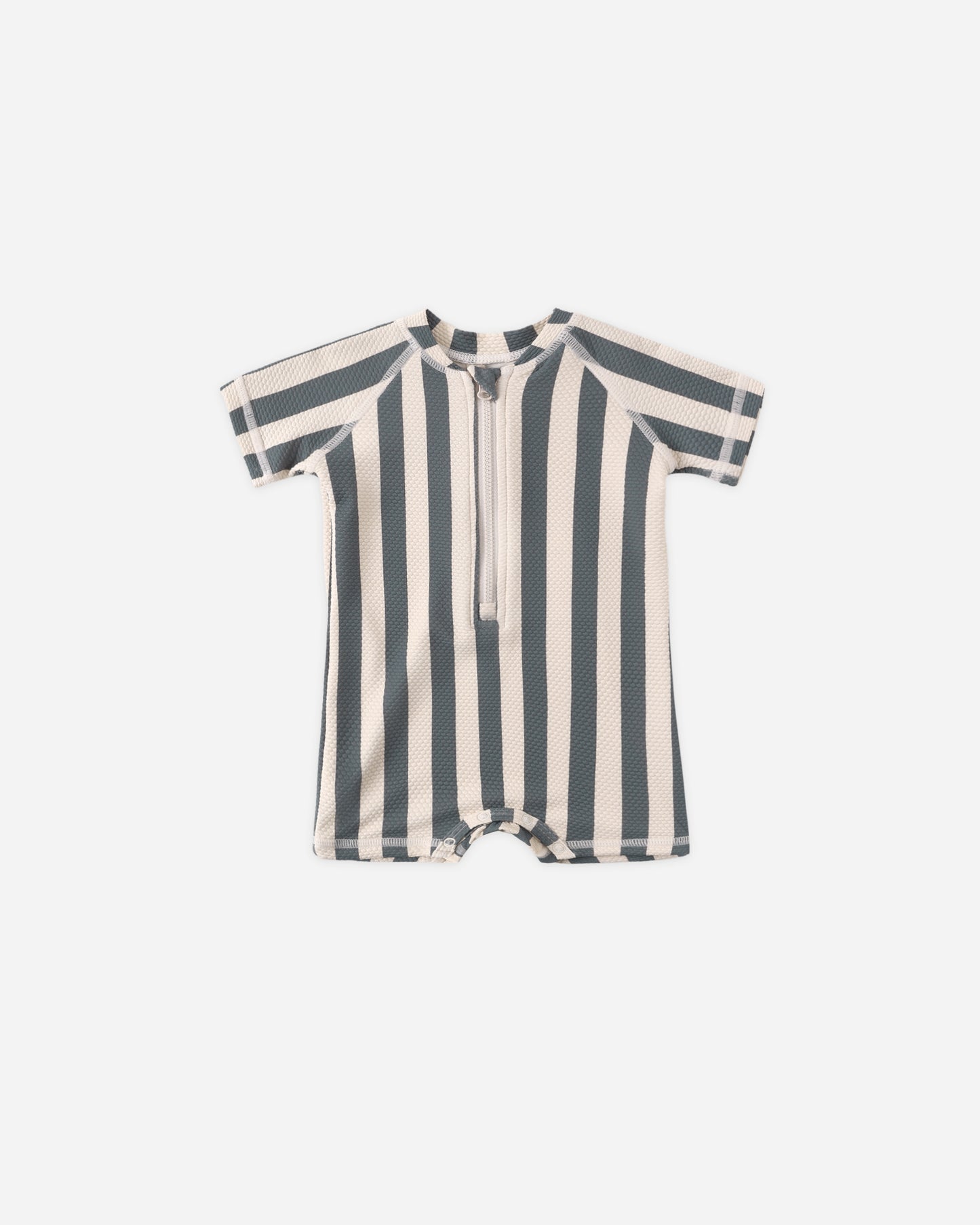 Navy Striped baby romper swimsuit