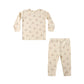 Children's pajama set with reindeer print