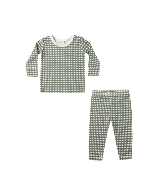 Green check kid's pajama set