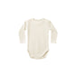 Waffle Long Sleeve Bodysuit || Natural