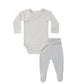 Side Snap Bodysuit + Pant Set // Cloud Stripe