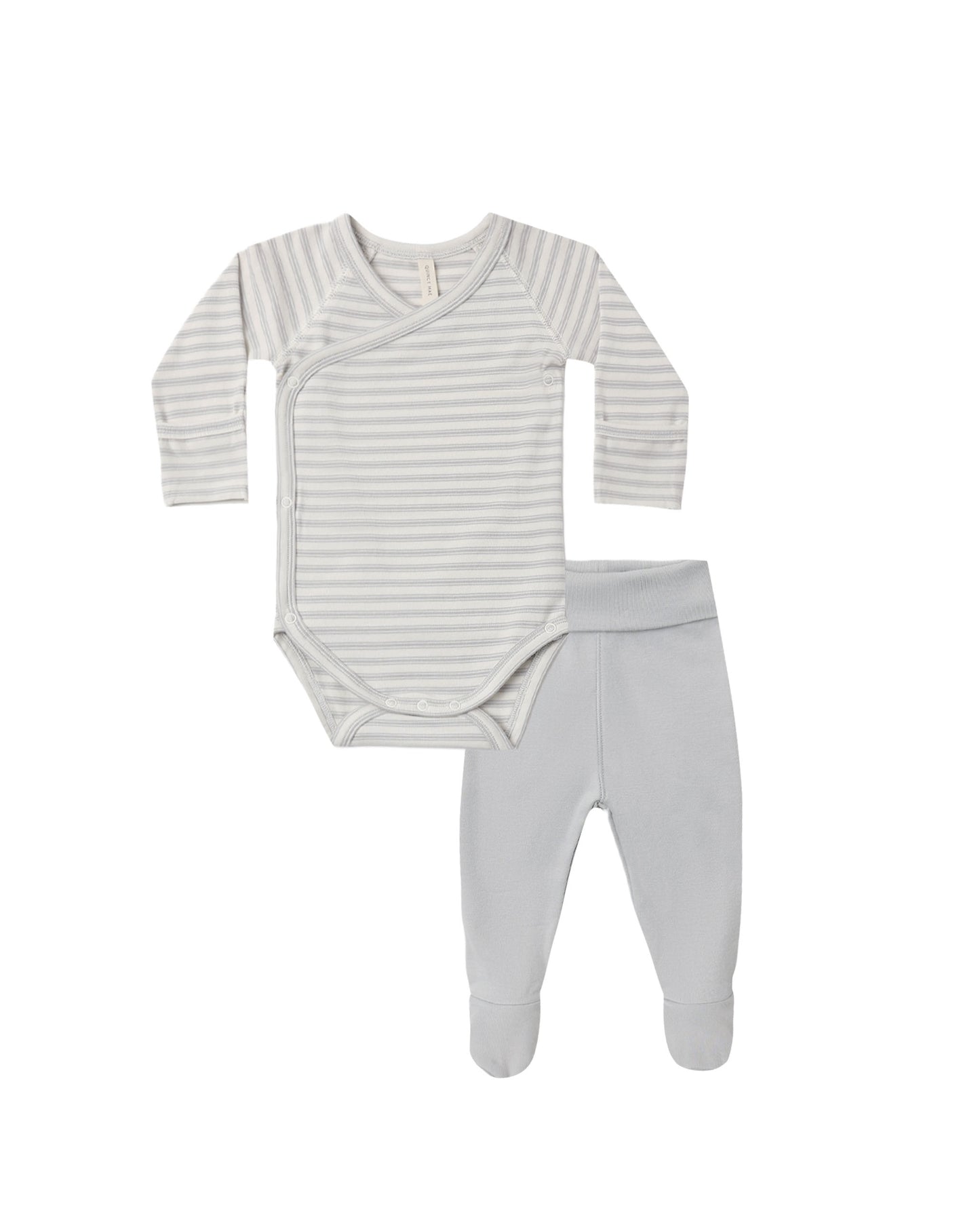 Side Snap Bodysuit + Pant Set // Cloud Stripe