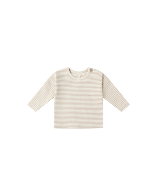 Tee + Pant Set || Oat Micro Stripe
