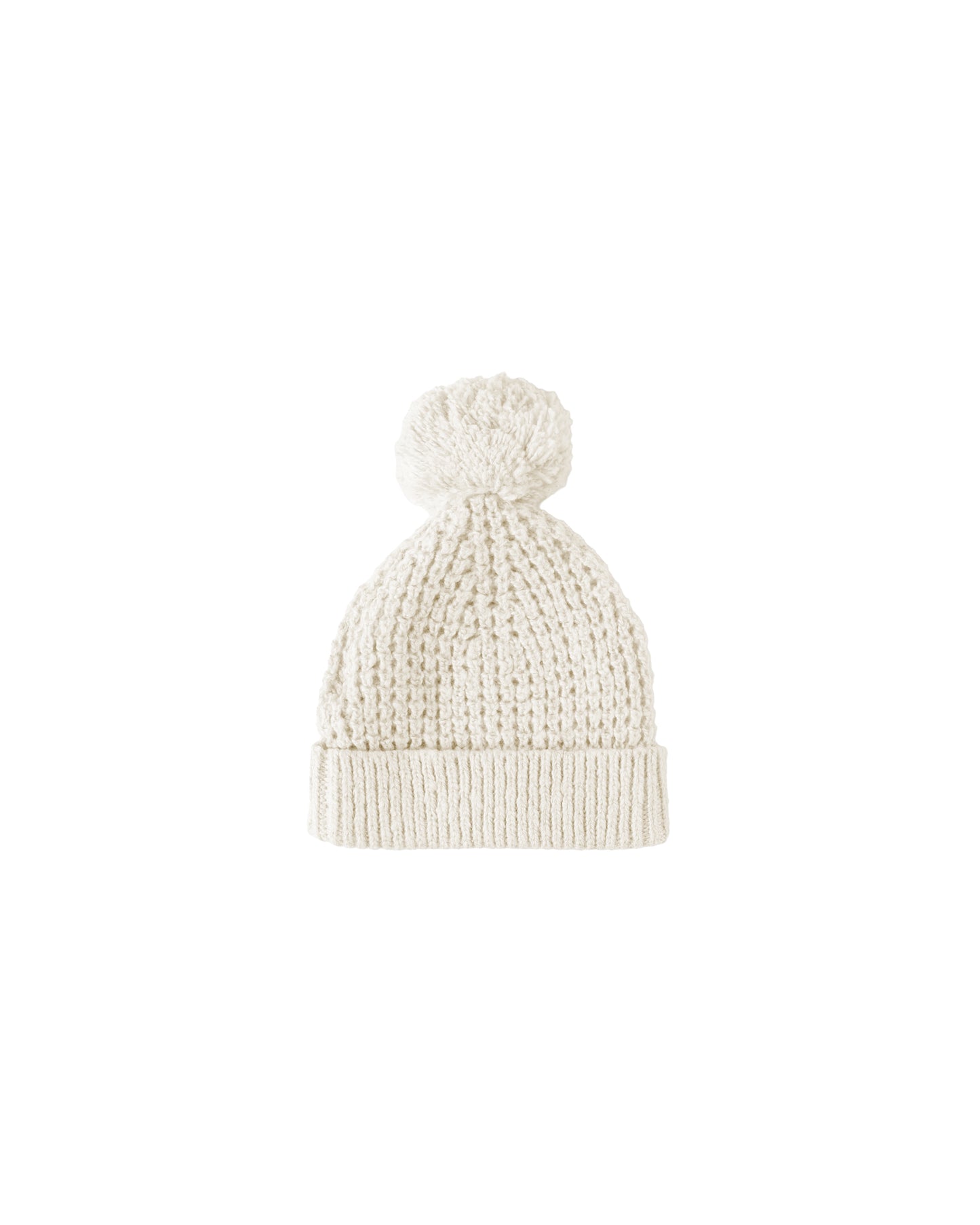 cream chunky knit beanie
