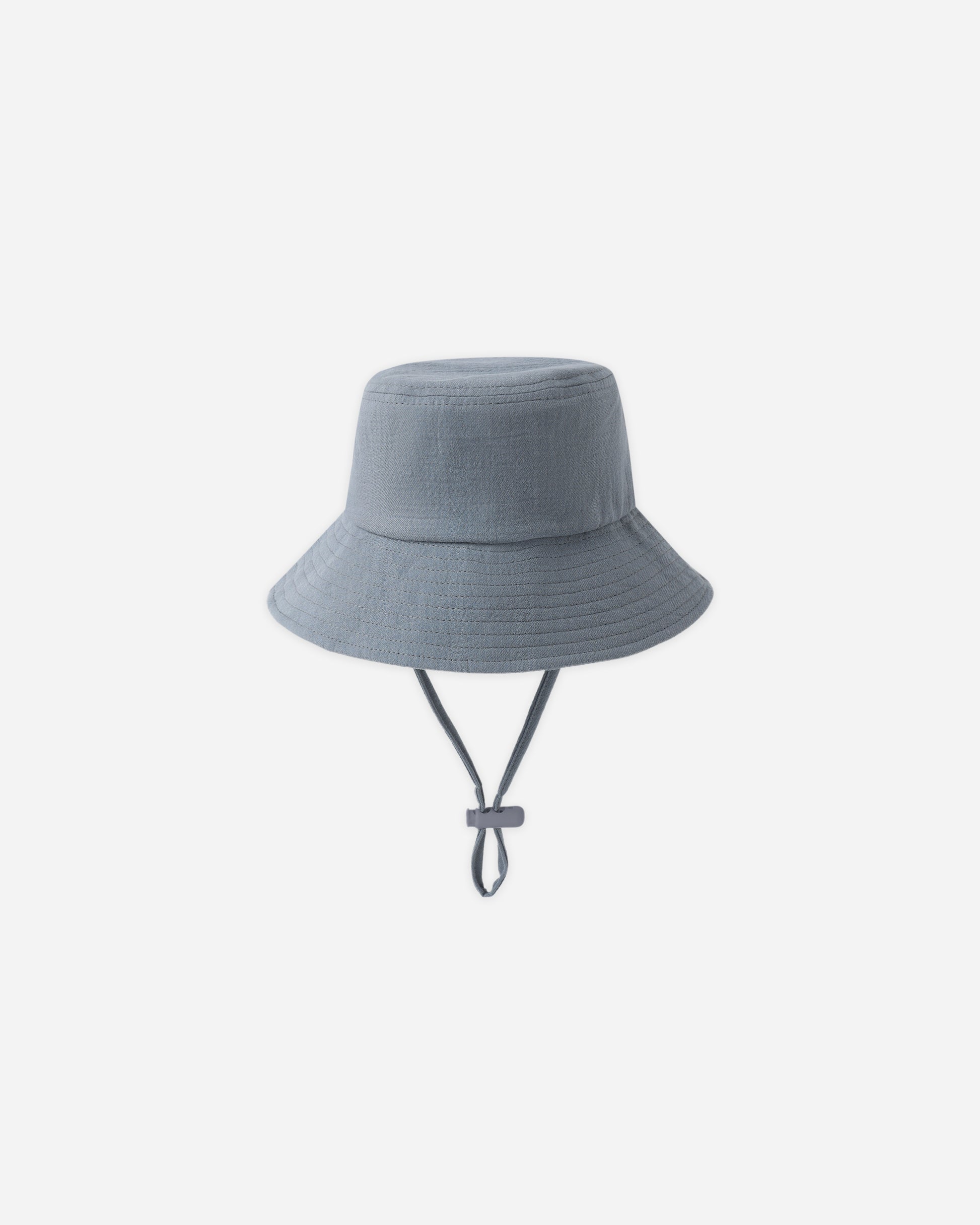 Blue hat with a strap 