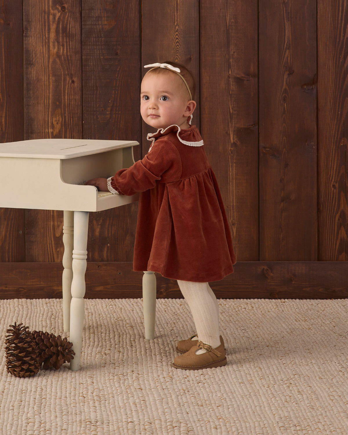 Velour Baby Dress // Redwood