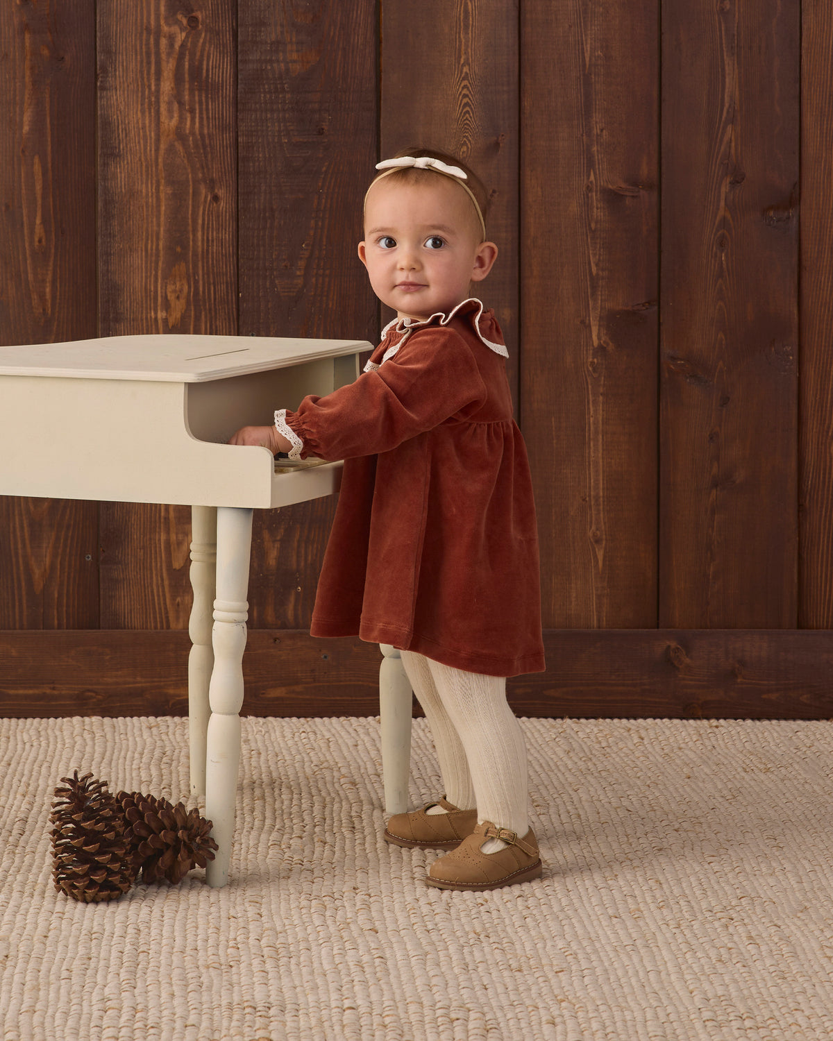 Velour Baby Dress // Redwood