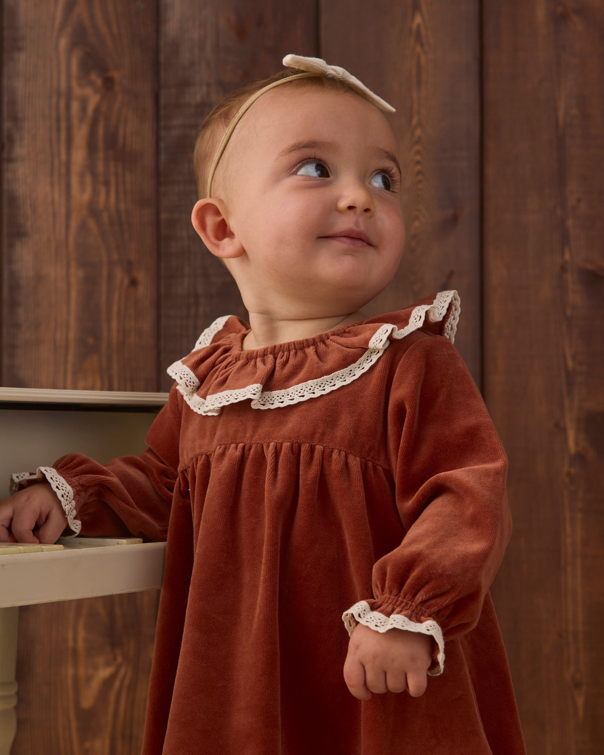 Velour Baby Dress // Redwood