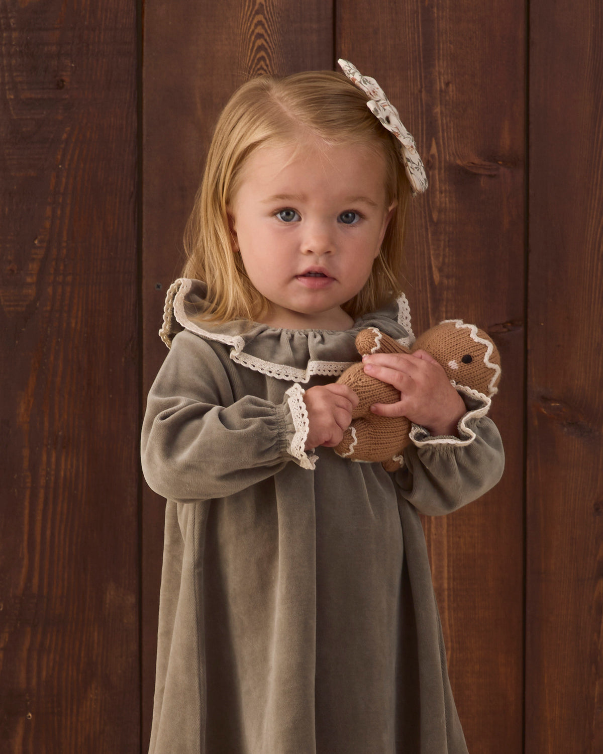 Velour Baby Dress // Spruce