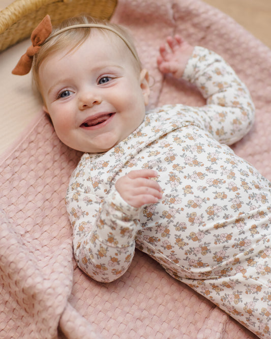 Bamboo Baby Gown + Hat Set // Wildflower