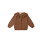 Ruffle Collar Cardigan // Heathered Cedar