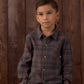 Collared Long Sleeve Shirt // Midnight Plaid