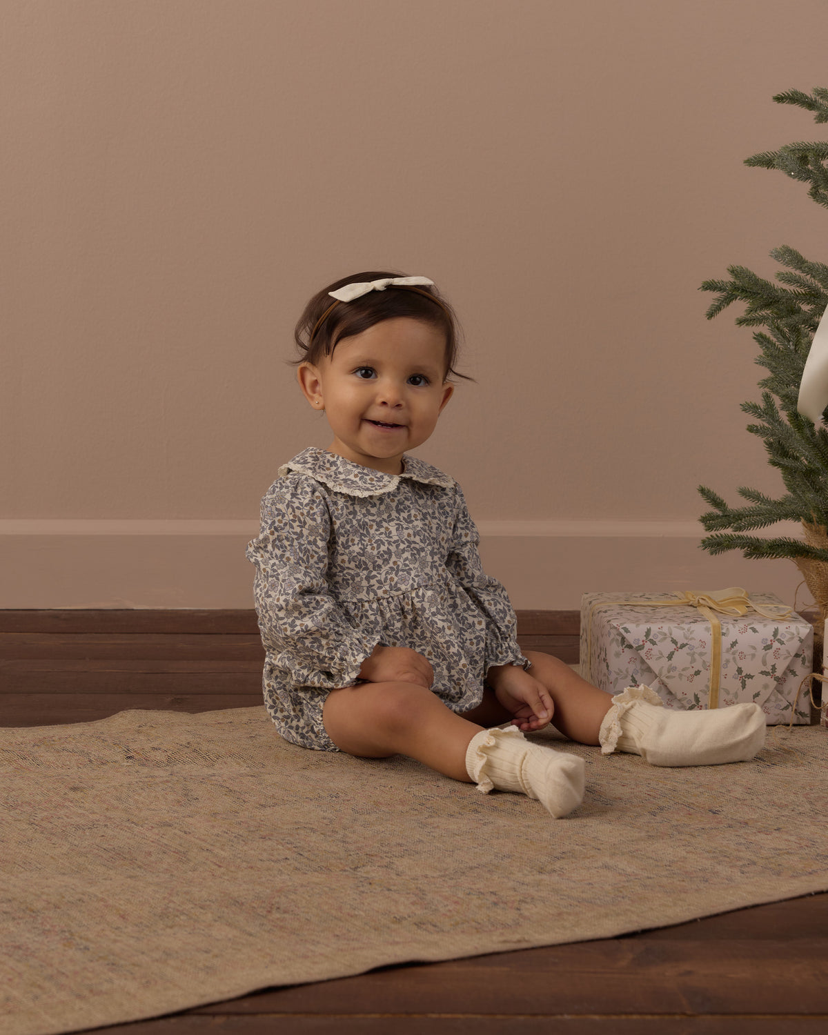 Cora Romper // Slate Floral