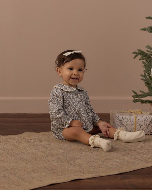 Cora Romper // Slate Floral