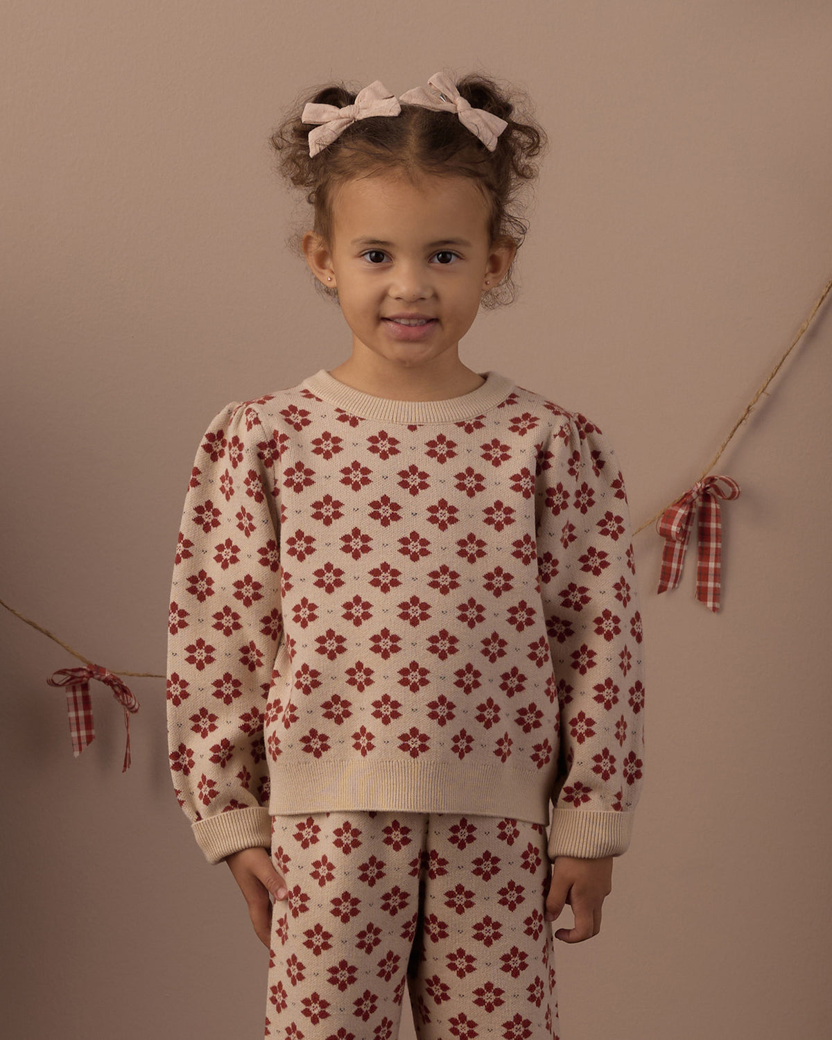 Jacquard Knit Set // Poinsettia