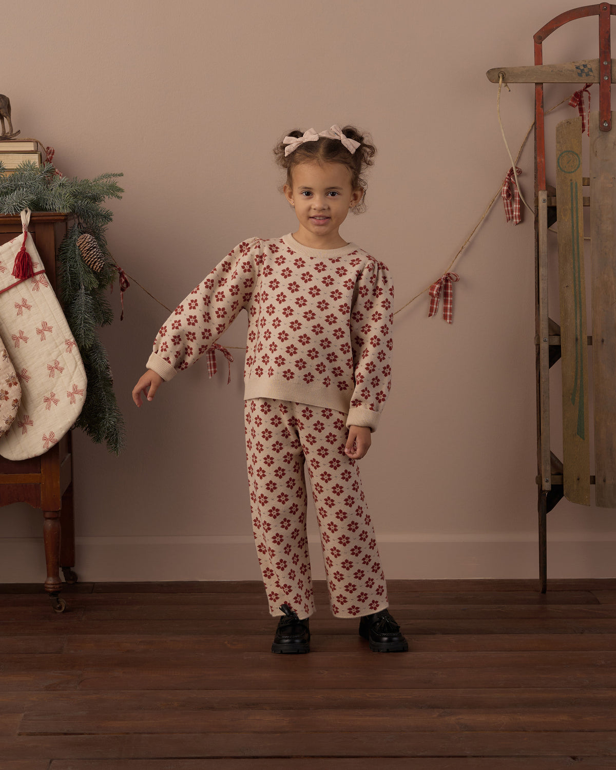 Jacquard Knit Set // Poinsettia