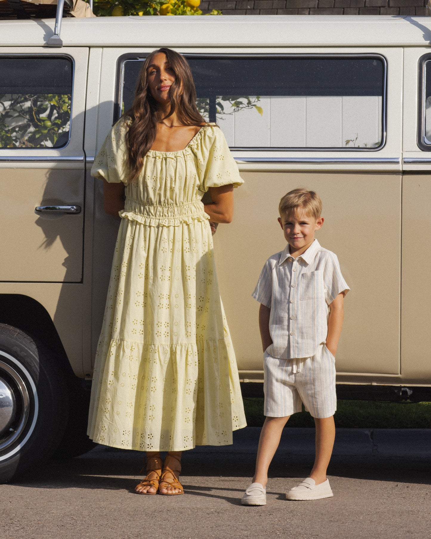 Collared Short Sleeve Shirt // Sea Stripe