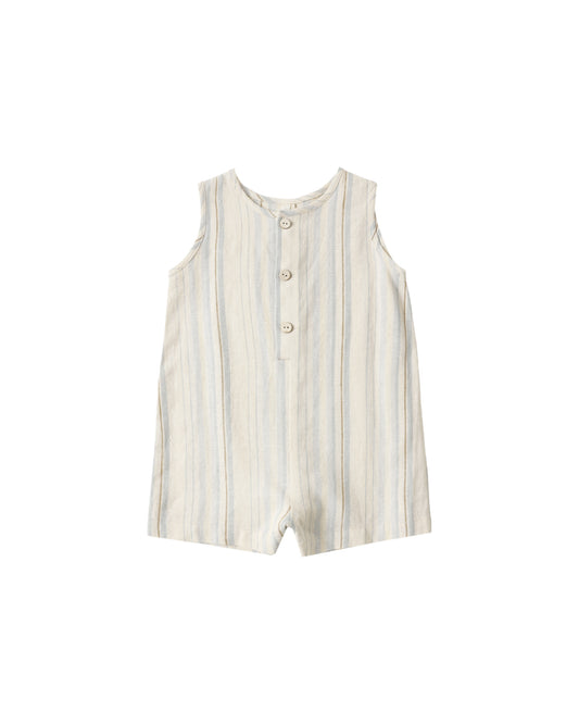 Natural Striped Shortie romper 
