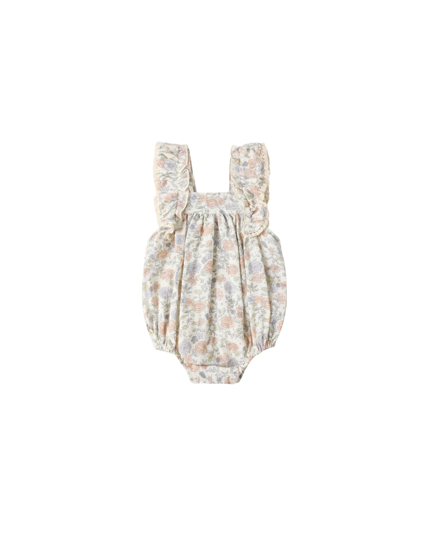 Floral baby bubble romper 