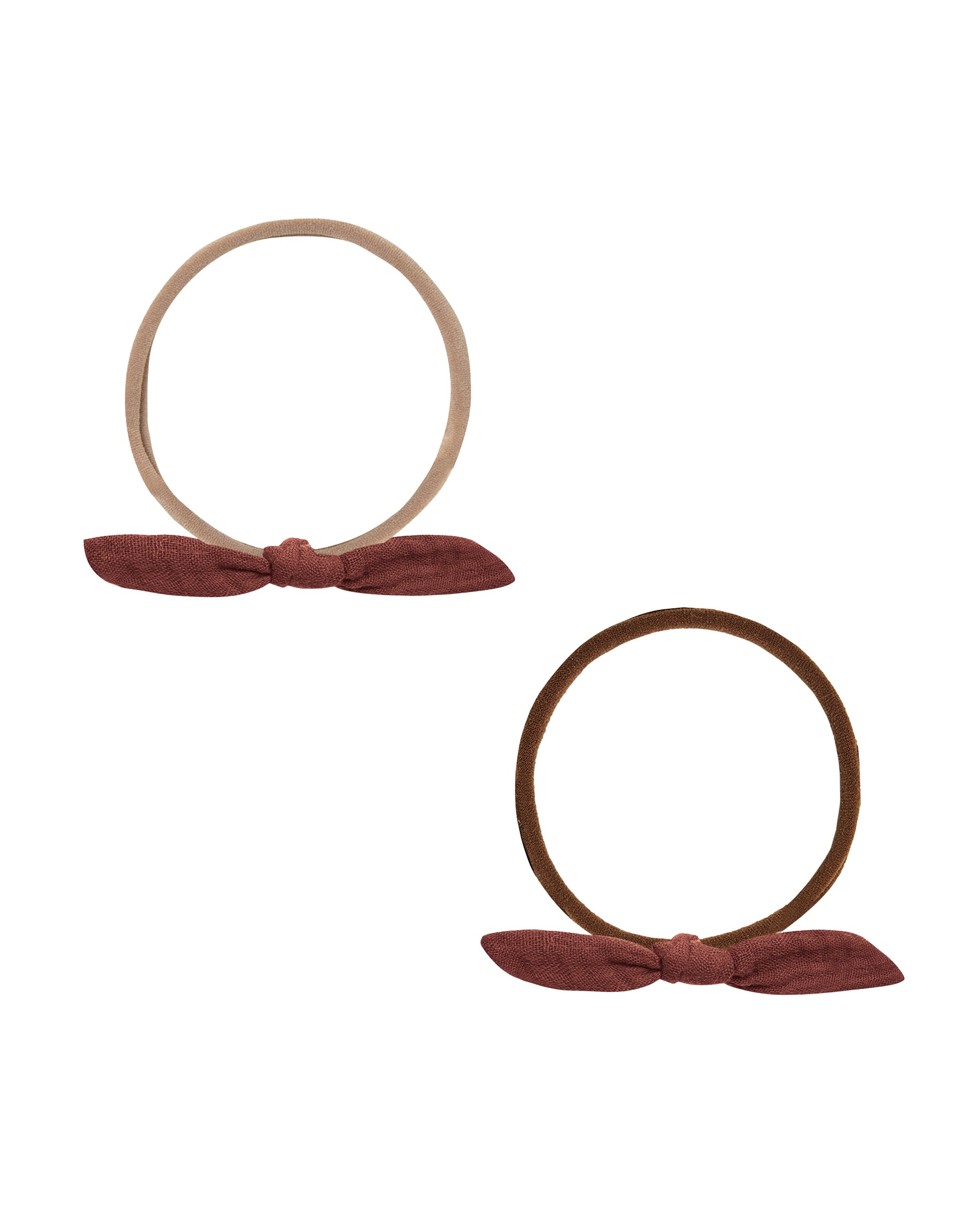 Nylon headband with ruby red bow