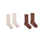Ribbed Socks, 2-pack | Petal - Mulberry