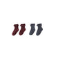 Lace Trim Socks, 2-pack | Burgundy, Navy