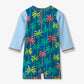 Printed Palm One Piece Rashguard