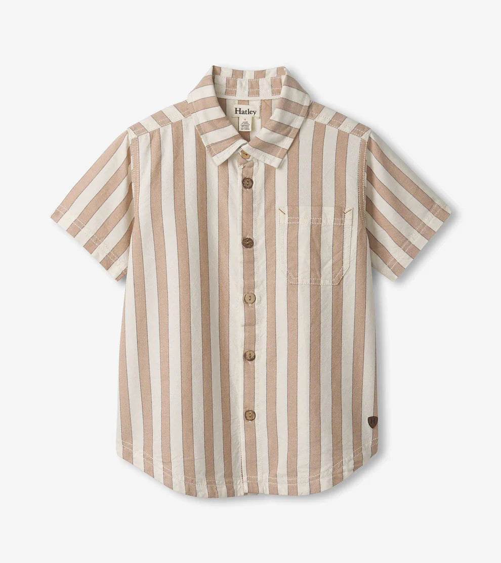 Thatched Stripe Button Down