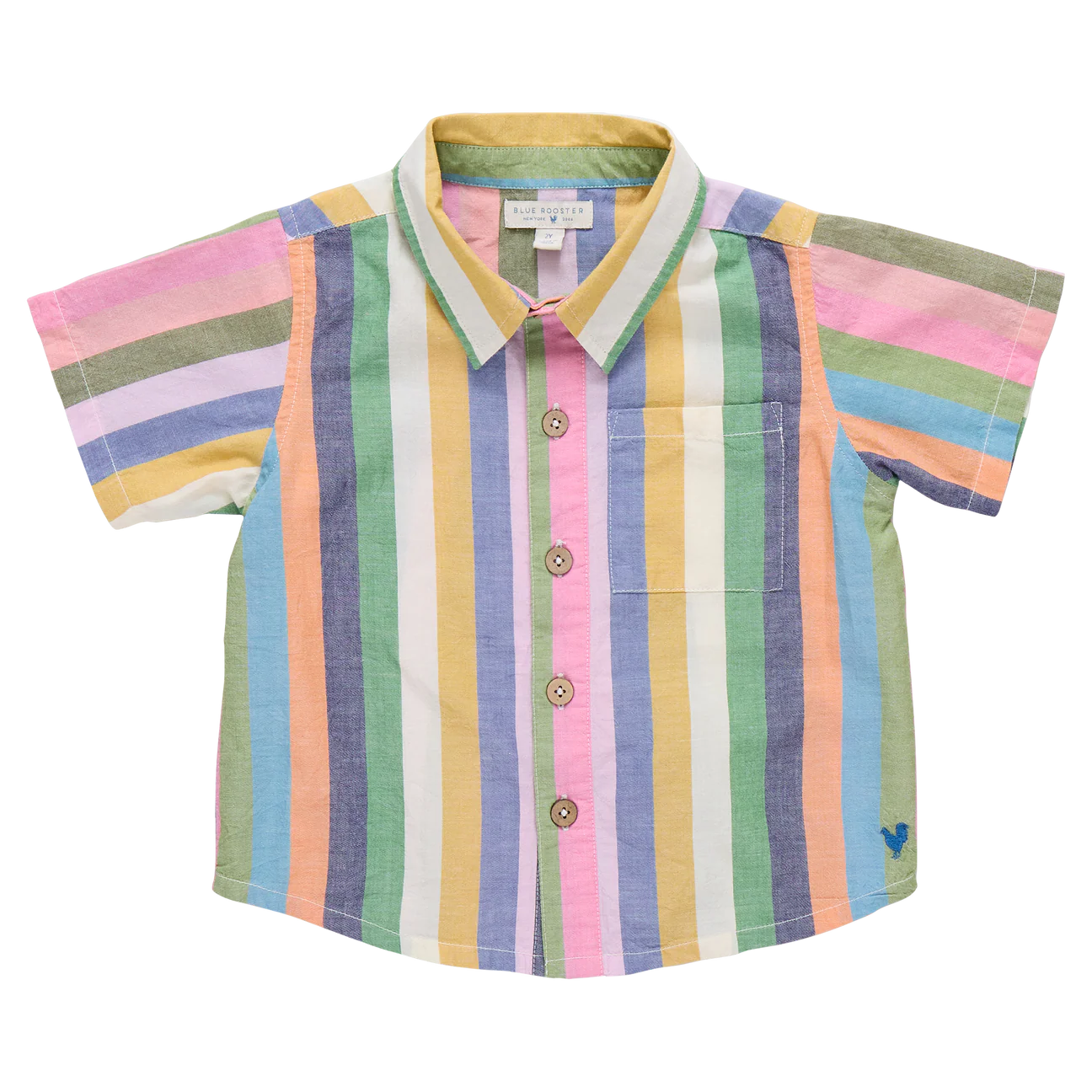 Colorful striped button down shirt