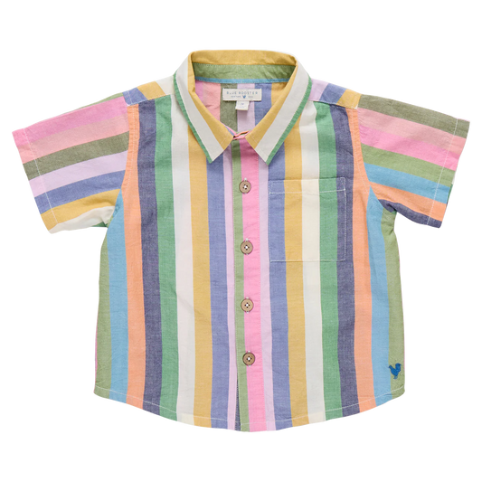 Colorful striped button down shirt
