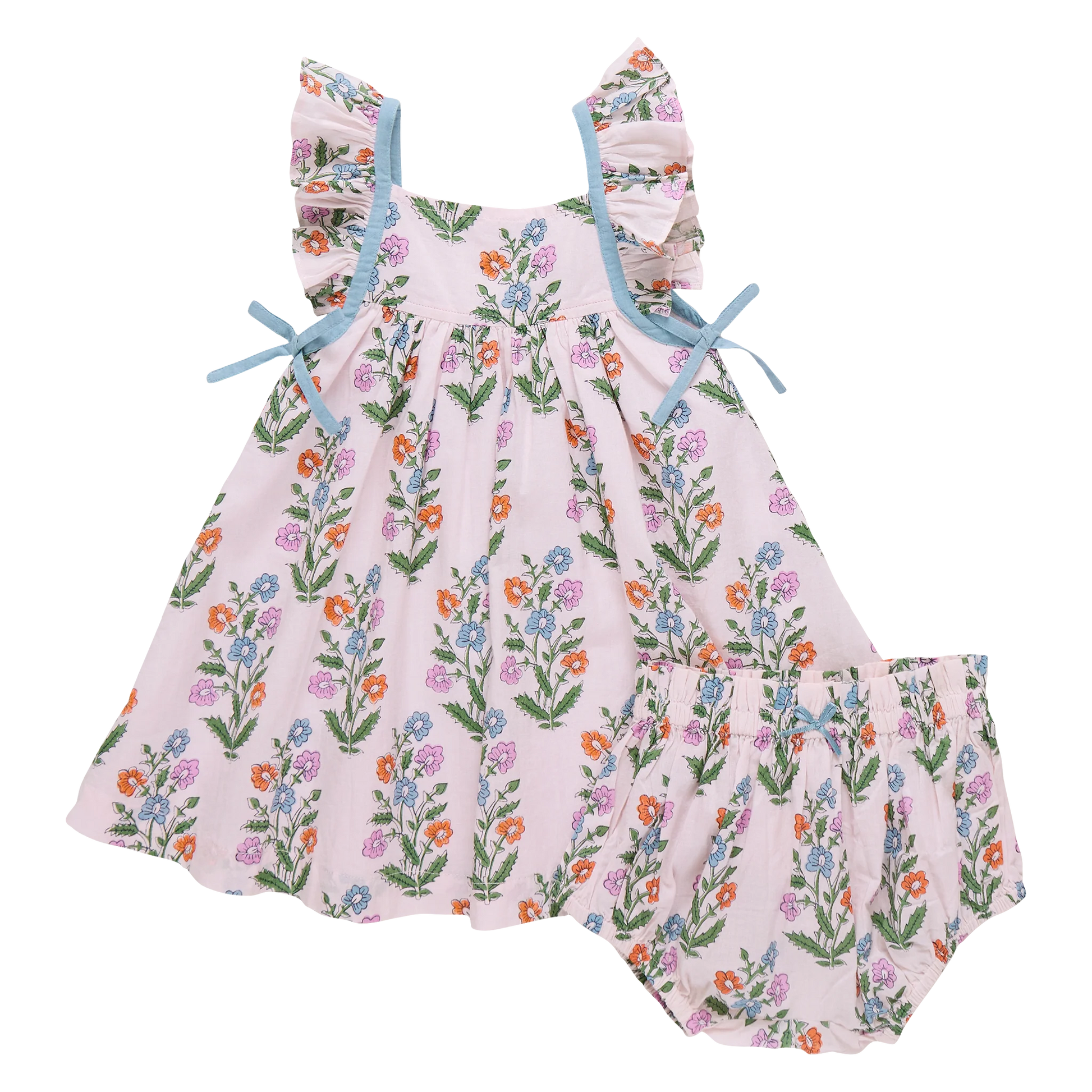 Pink Dress with Floral Design