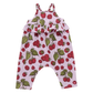 Pink Romper with Raspberries and ruffle detail