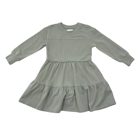 Sage Terry Sweatshirt Dress